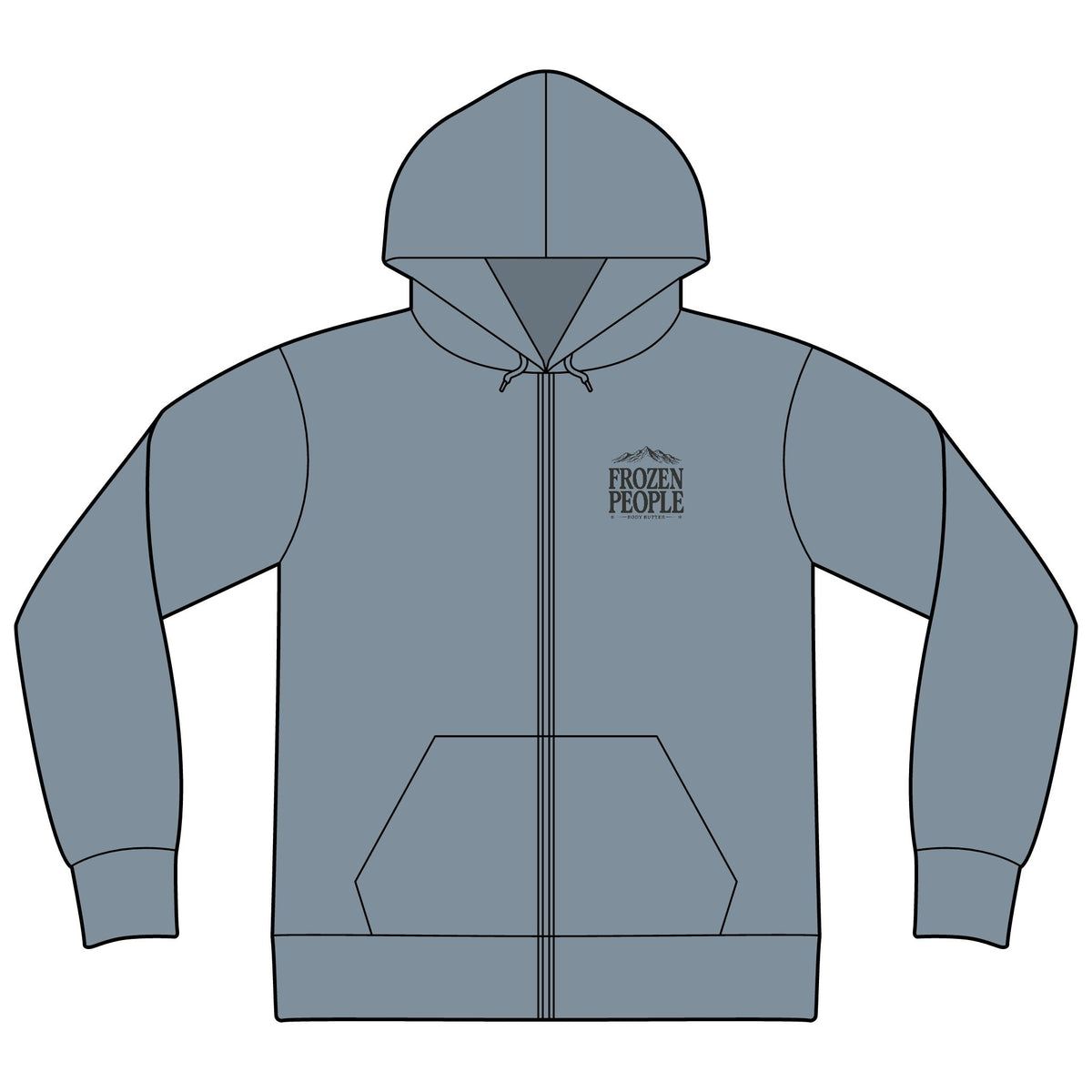 Frozen People Mountain Graphic Zip Hoodie