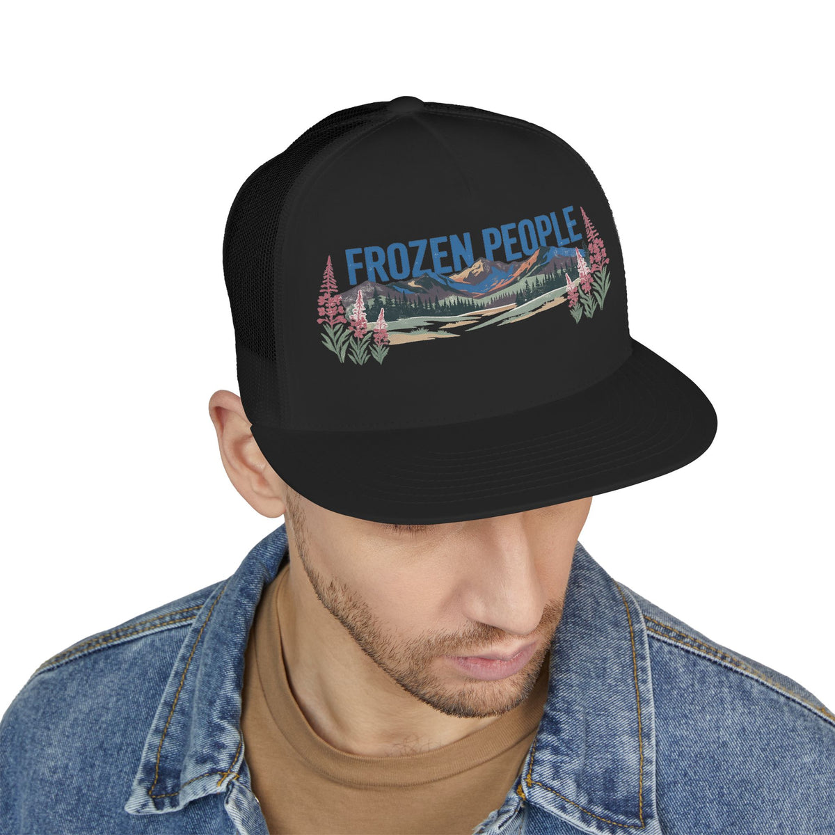 Frozen People Vintage Mountain Trucker Hat
