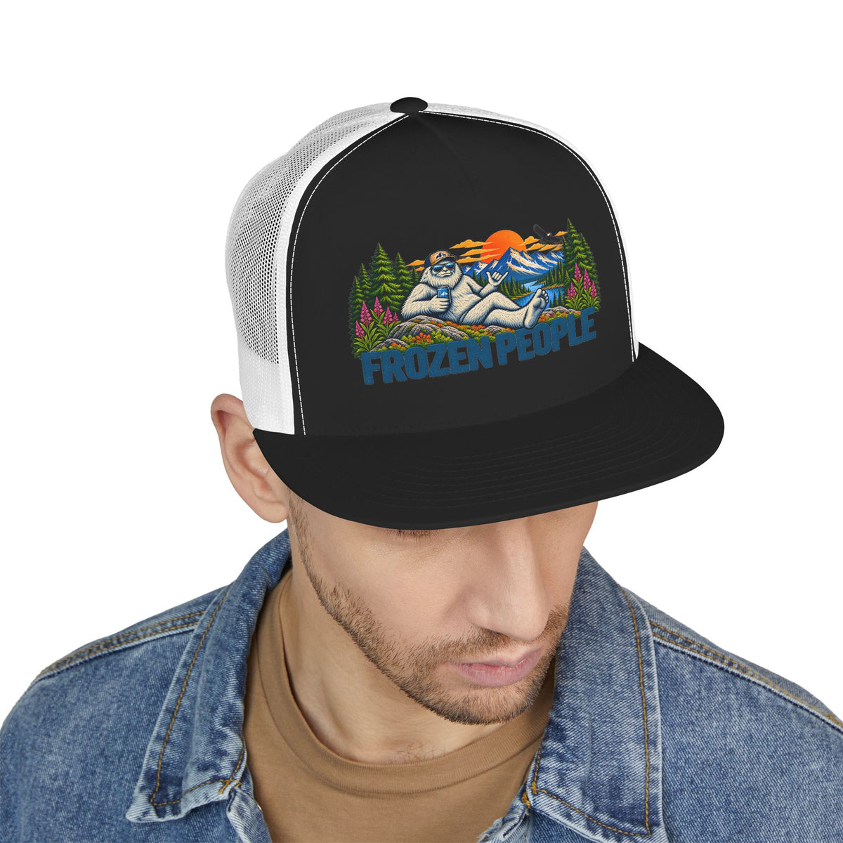 Frozen People Retro Yeti Trucker Hat