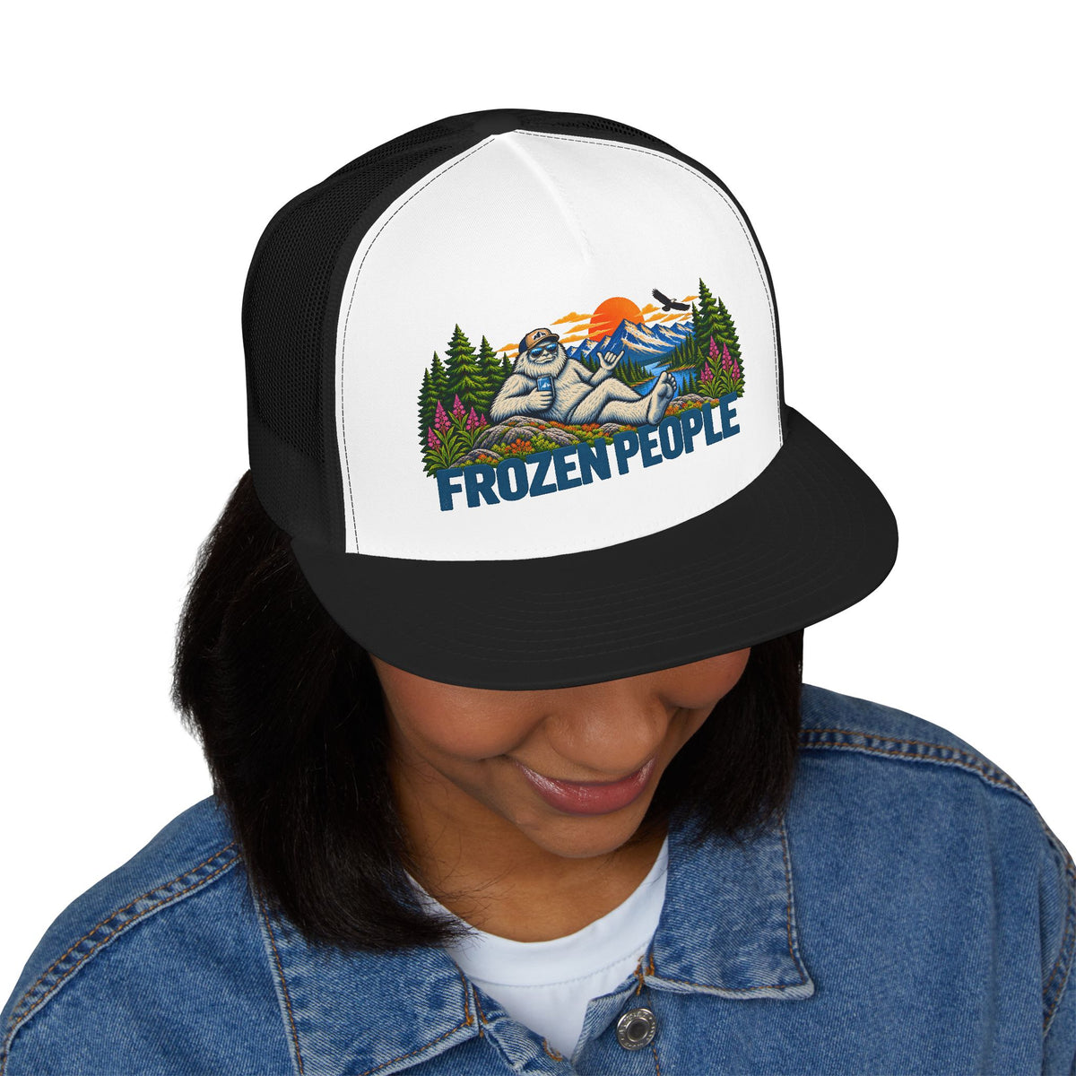 Frozen People Retro Yeti Trucker Hat