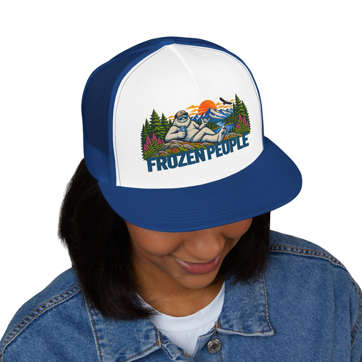 Frozen People Retro Yeti Trucker Hat