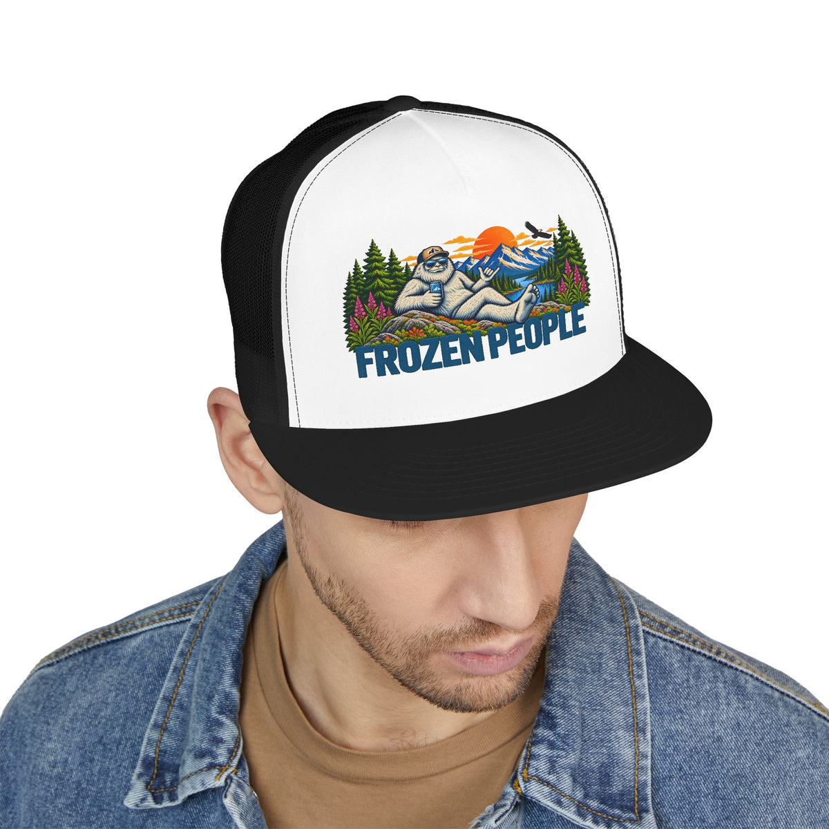 Frozen People Retro Yeti Trucker Hat