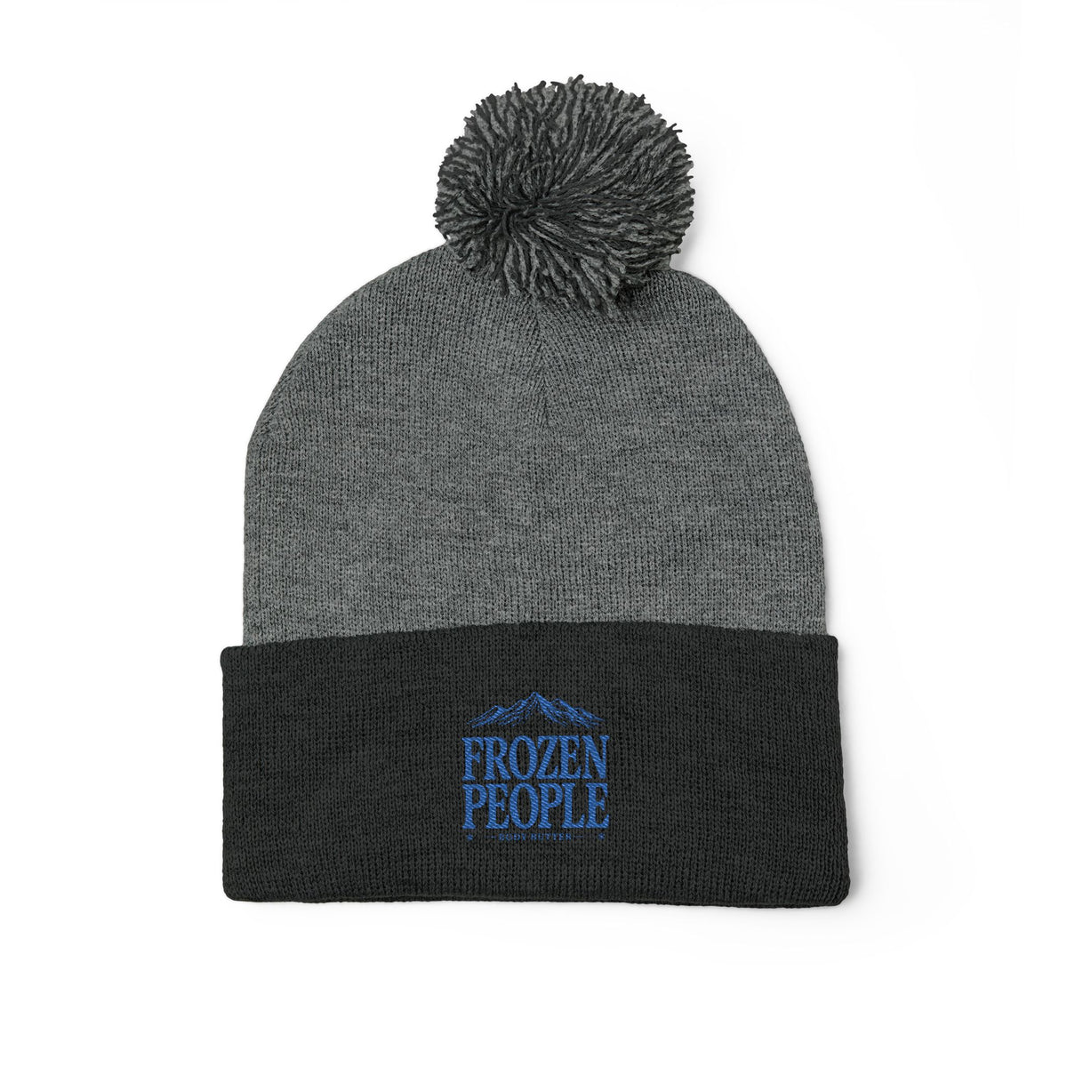 Frozen People Embroidered Pom Beanie
