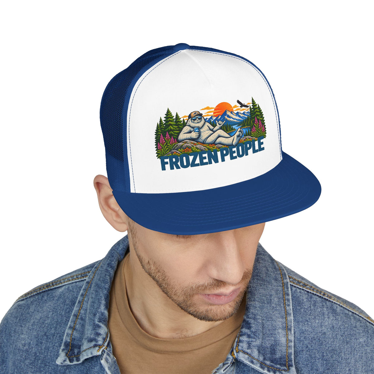 Frozen People Retro Yeti Trucker Hat
