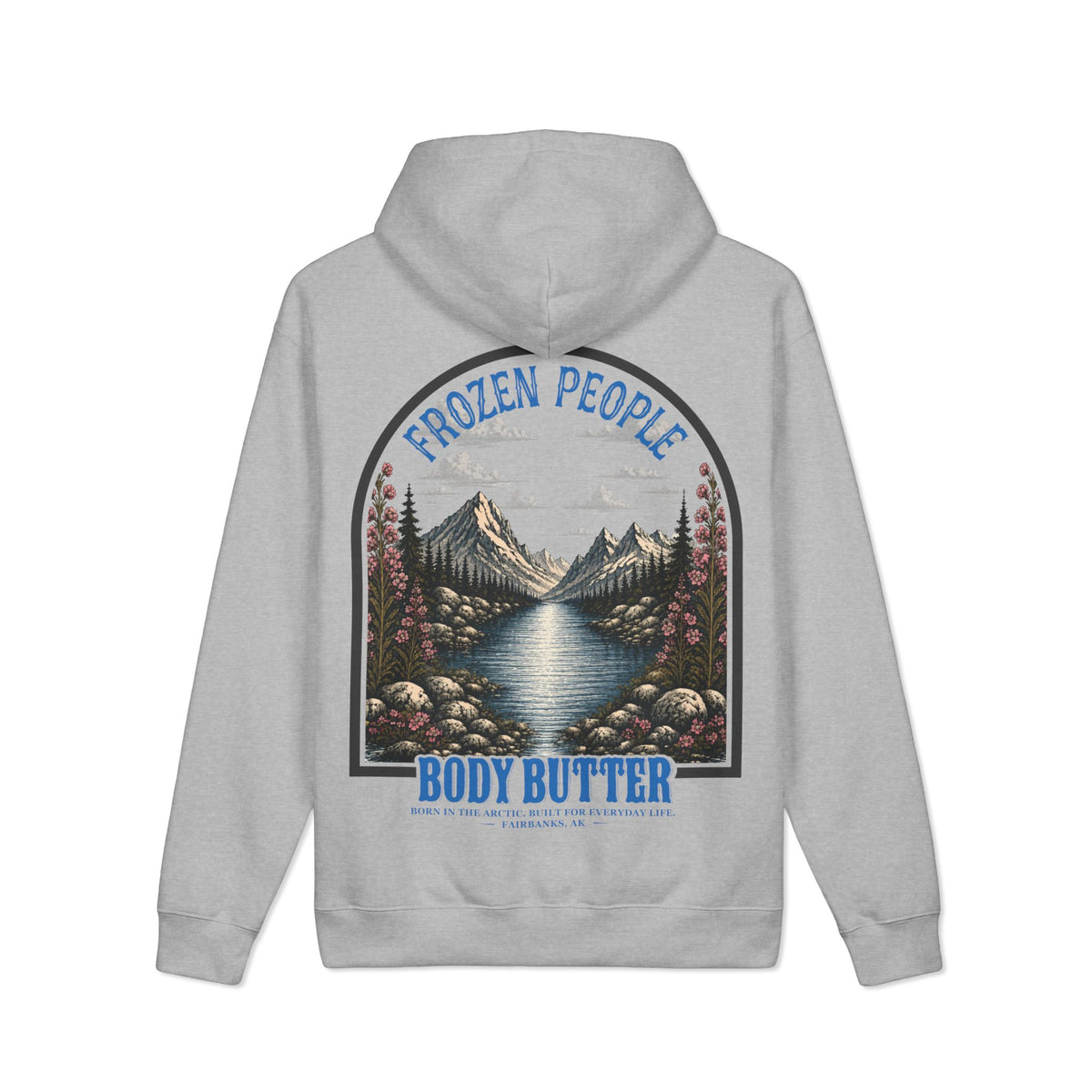 Frozen People Mountain Lake Hoodie