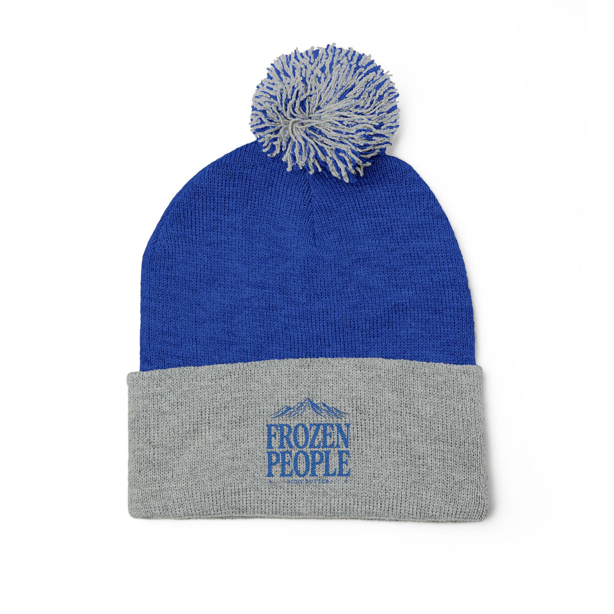 Frozen People Embroidered Pom Beanie