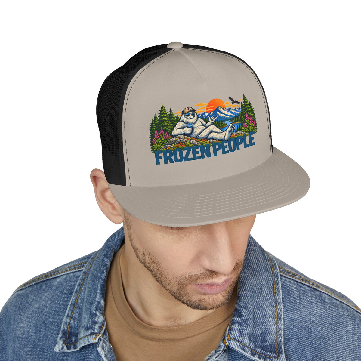 Frozen People Retro Yeti Trucker Hat