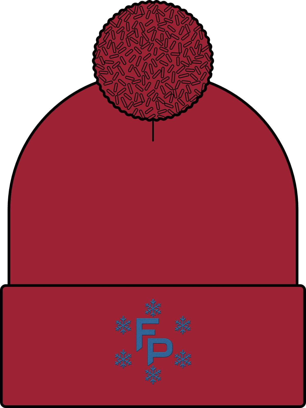 Frozen People Snowflake Pom Beanie