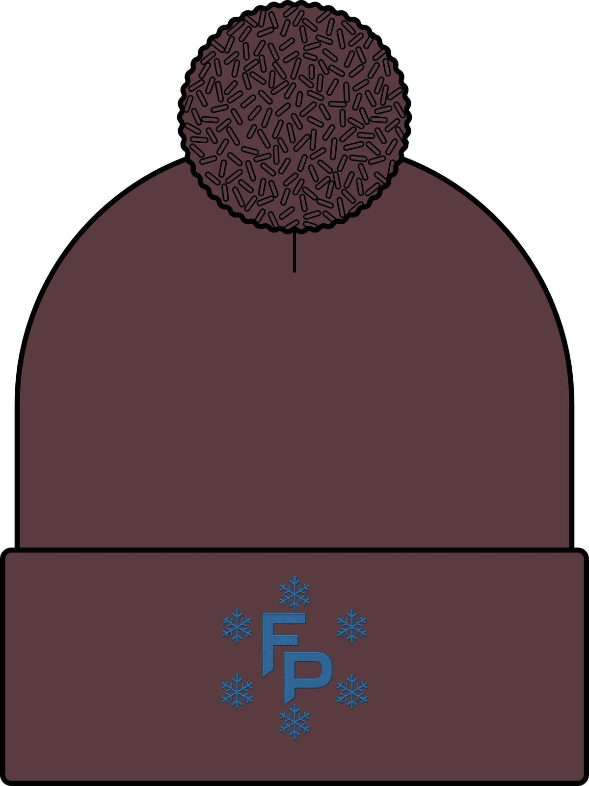 Frozen People Snowflake Pom Beanie