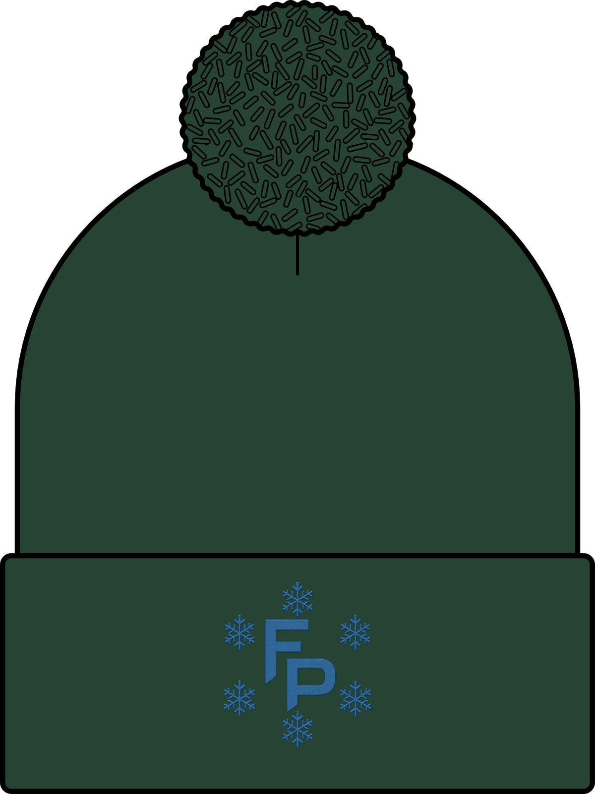 Frozen People Snowflake Pom Beanie