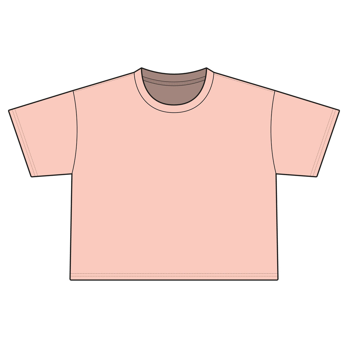 Frozen People Retro Mountain Cropped Tee