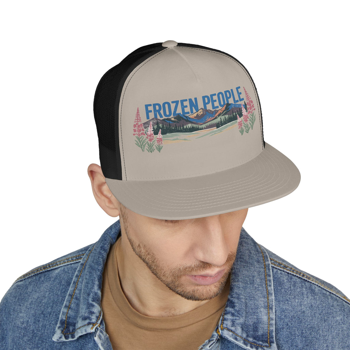 Frozen People Vintage Mountain Trucker Hat