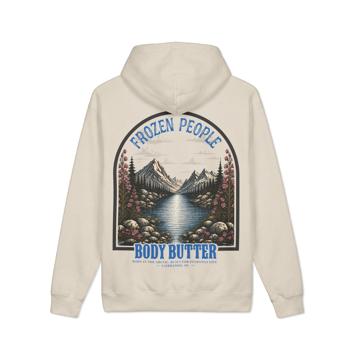 Frozen People Mountain Lake Hoodie
