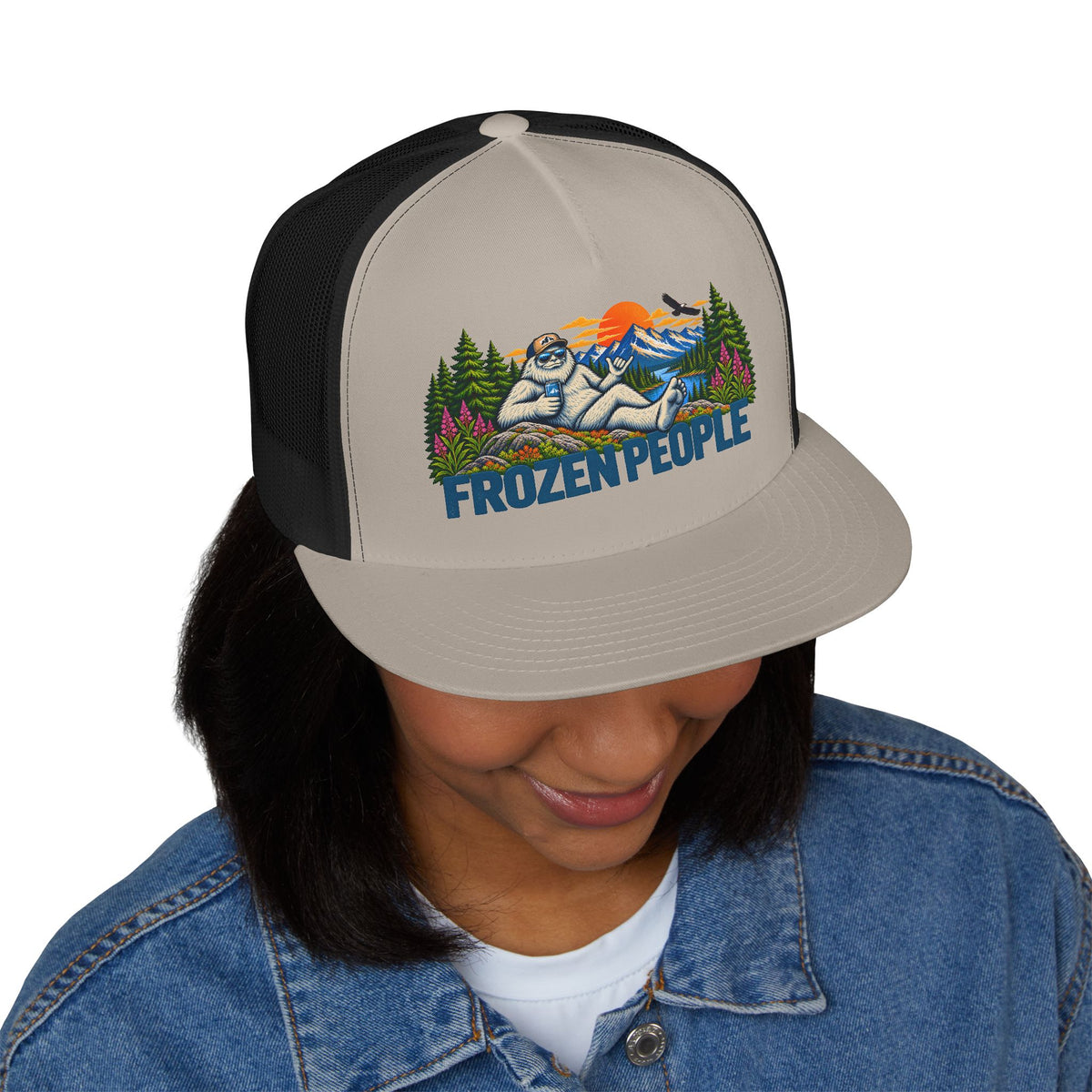 Frozen People Retro Yeti Trucker Hat