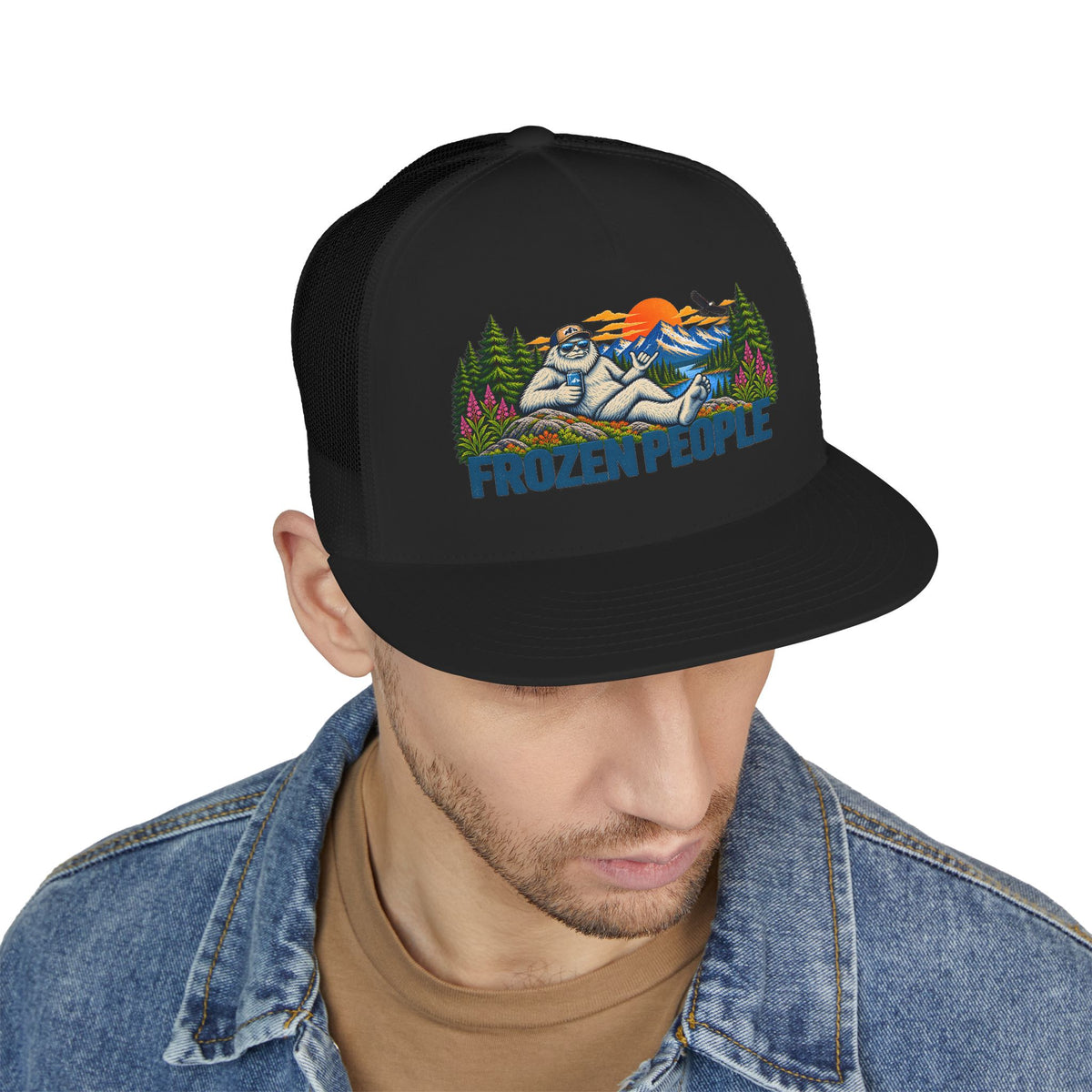 Frozen People Retro Yeti Trucker Hat