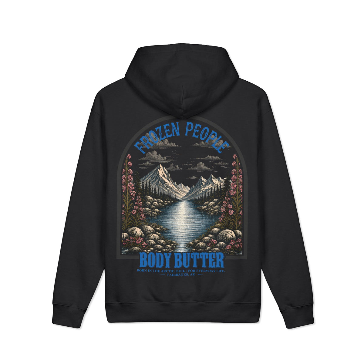 Frozen People Mountain Lake Hoodie