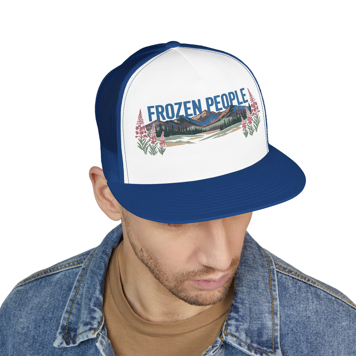 Frozen People Vintage Mountain Trucker Hat