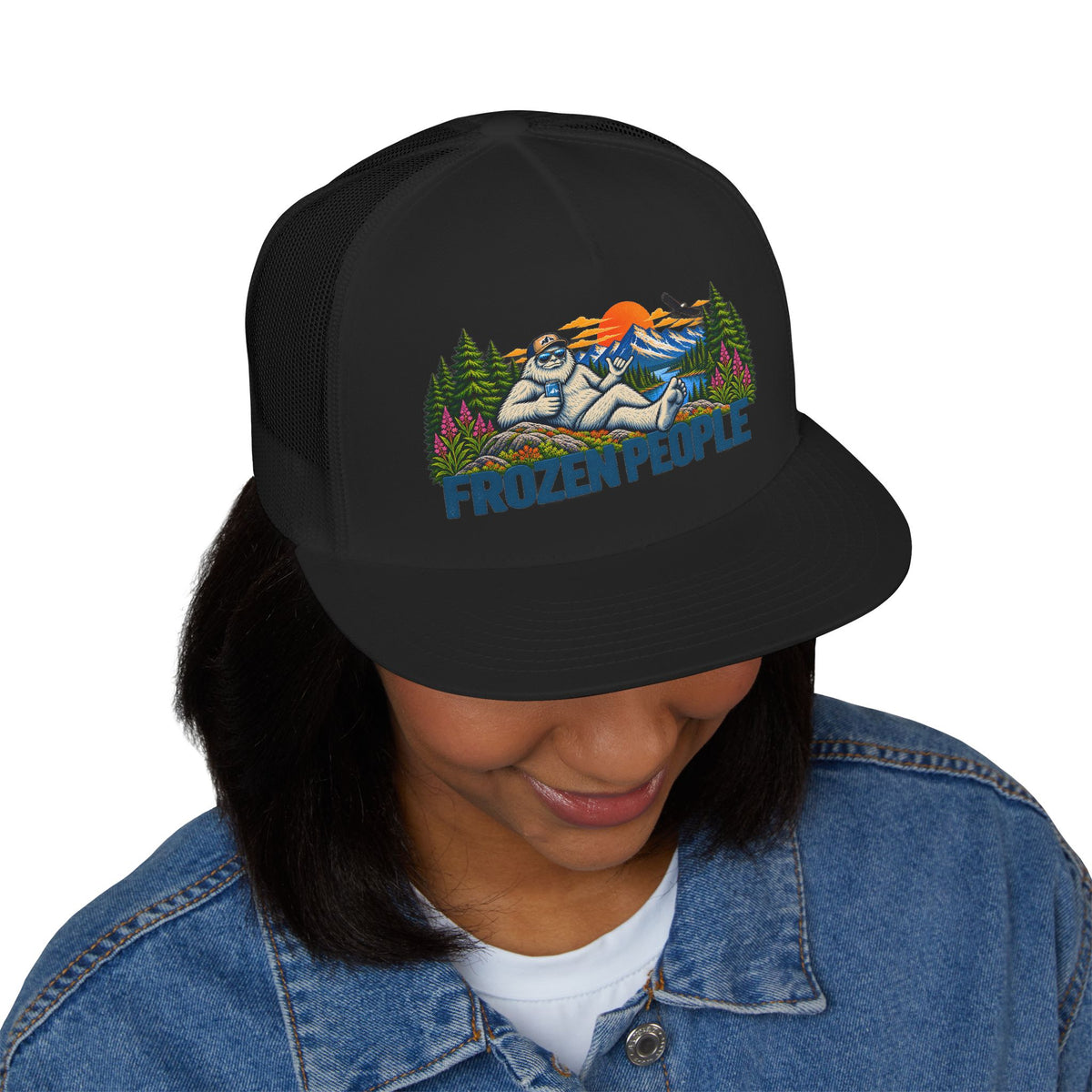 Frozen People Retro Yeti Trucker Hat