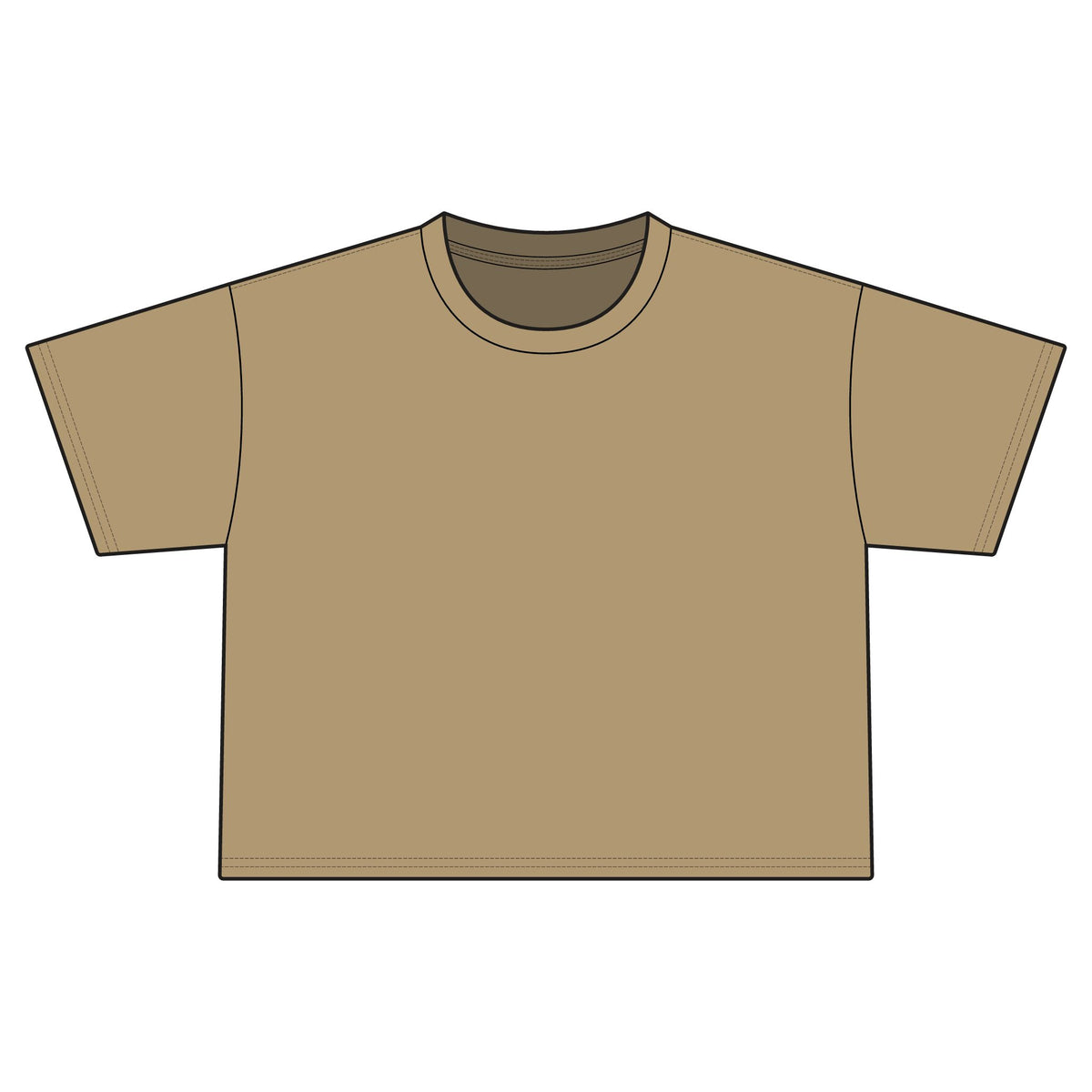 Frozen People Retro Mountain Cropped Tee