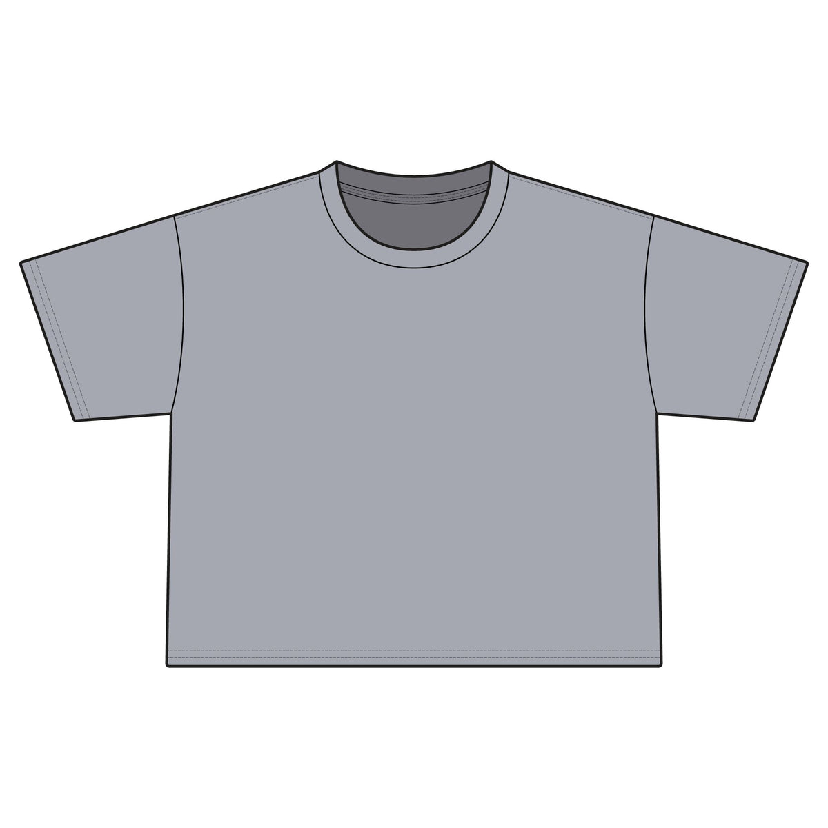 Frozen People Retro Mountain Cropped Tee