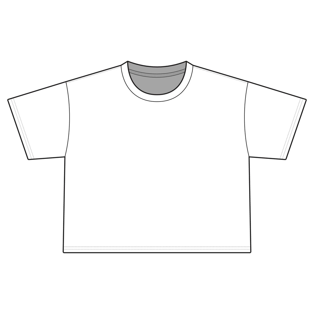 Frozen People Retro Mountain Cropped Tee