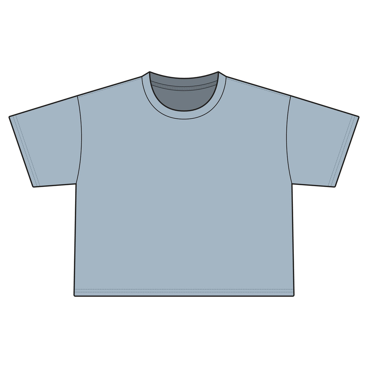 Frozen People Retro Mountain Cropped Tee
