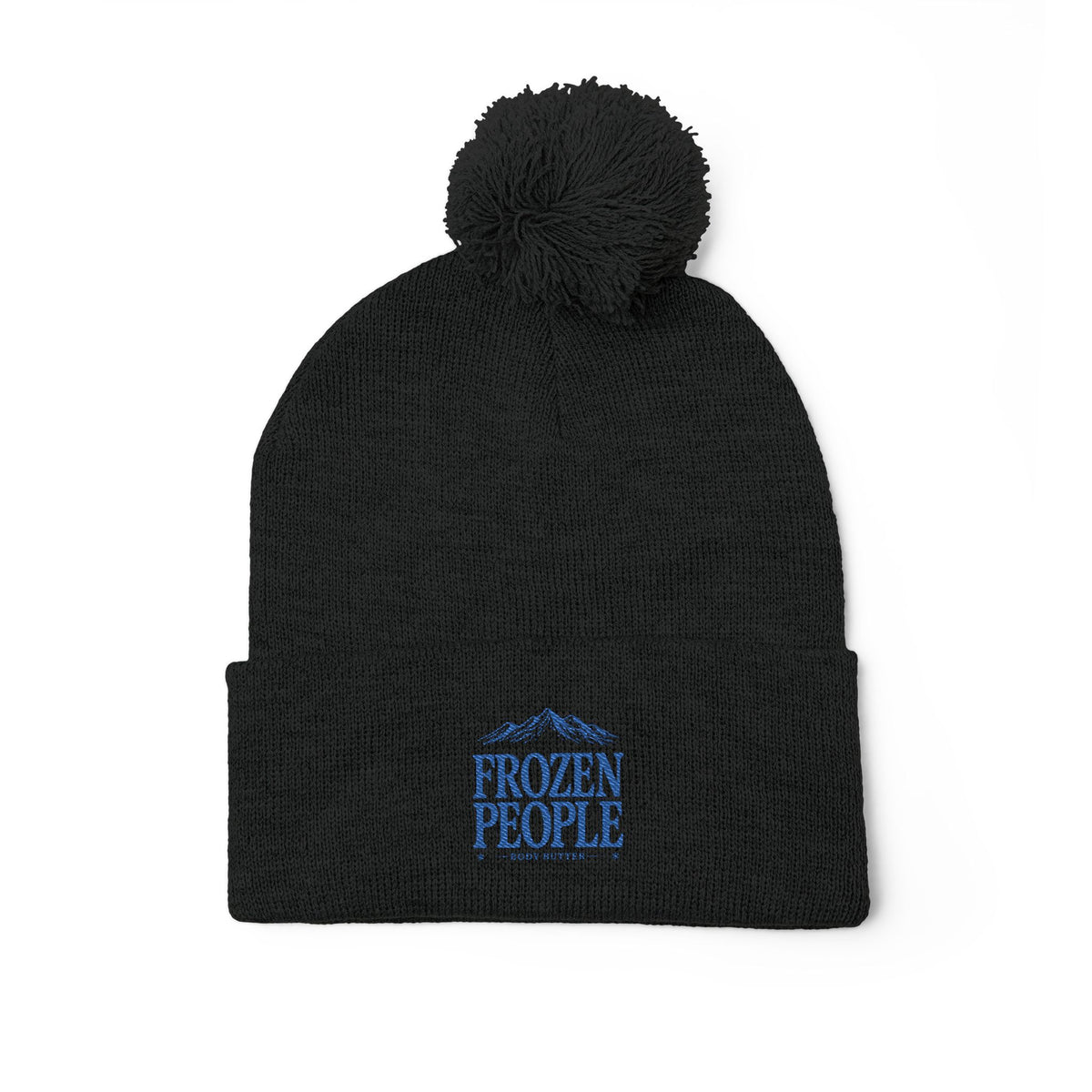 Frozen People Embroidered Pom Beanie