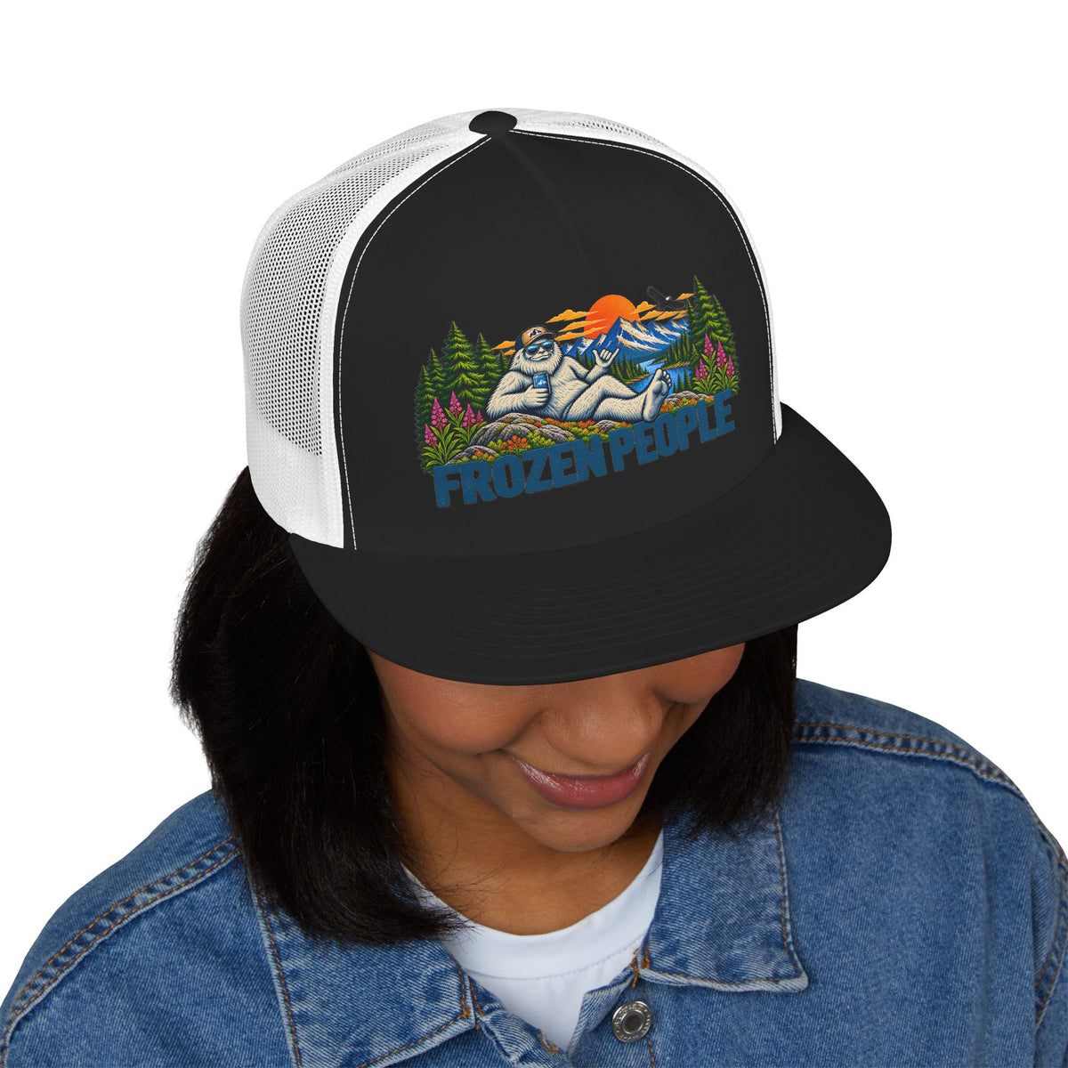 Frozen People Retro Yeti Trucker Hat
