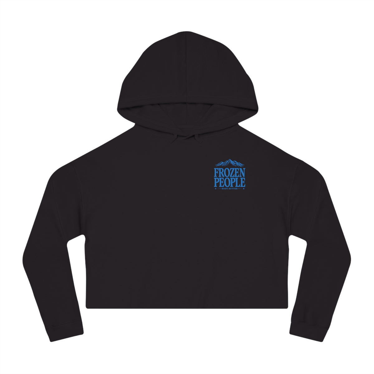 Frozen People Scenic Cropped Hoodie