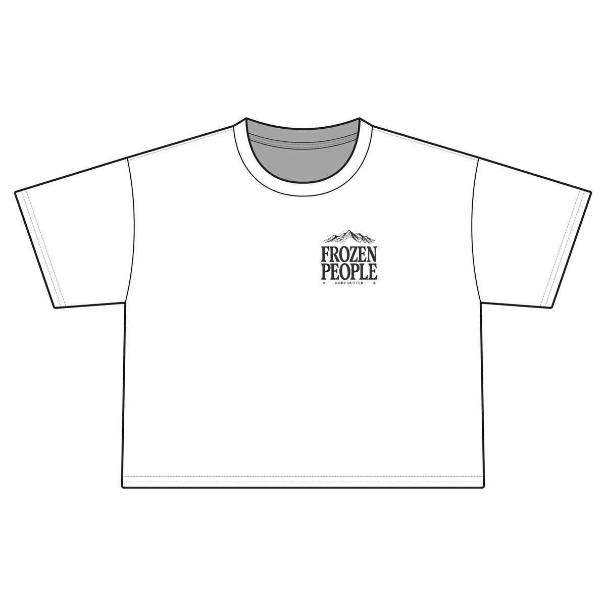 Frozen People Retro Mountain Cropped Tee