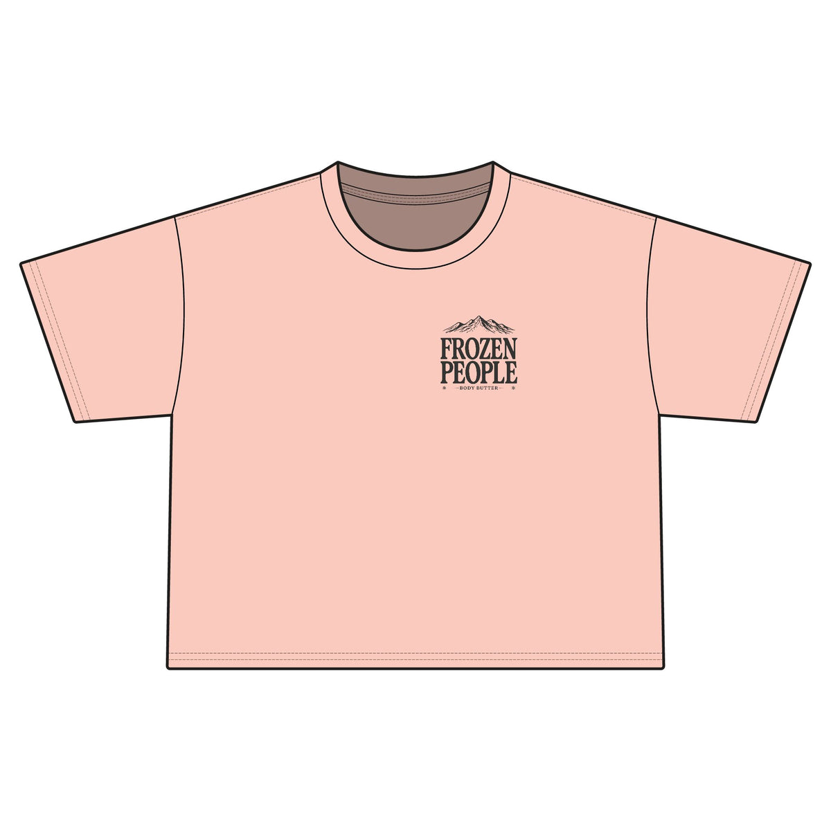 Frozen People Retro Mountain Cropped Tee