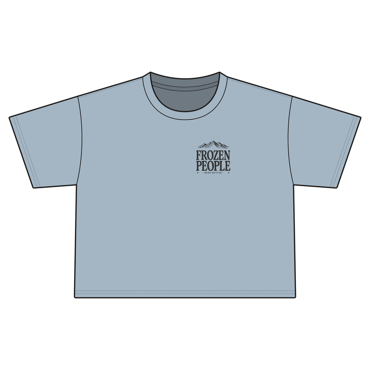 Frozen People Retro Mountain Cropped Tee