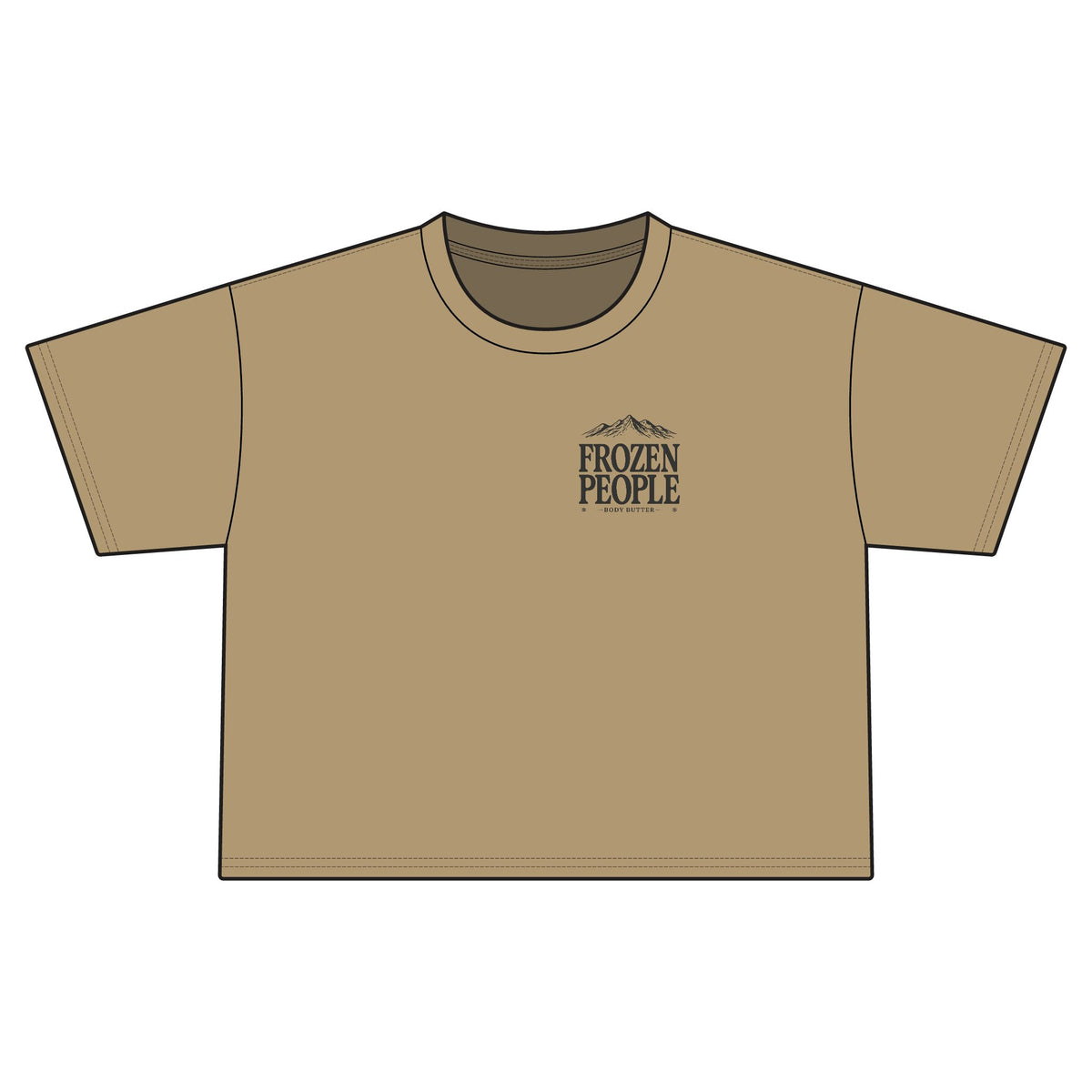 Frozen People Retro Mountain Cropped Tee