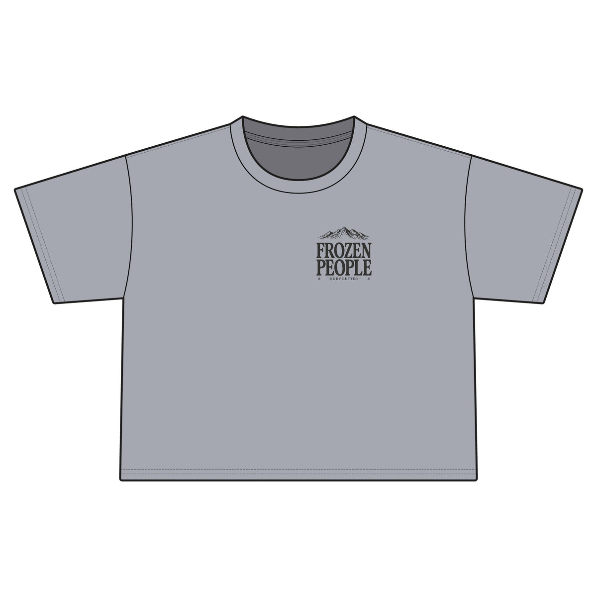 Frozen People Retro Mountain Cropped Tee