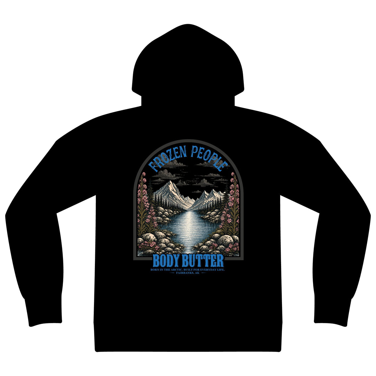 Frozen People Mountain Graphic Zip Hoodie